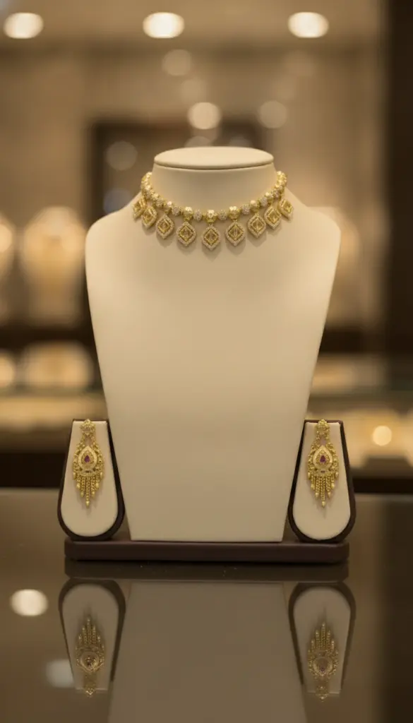 AI Generated Combo Set Z-NK-M-E-GS – Without Middle Necklace Layer