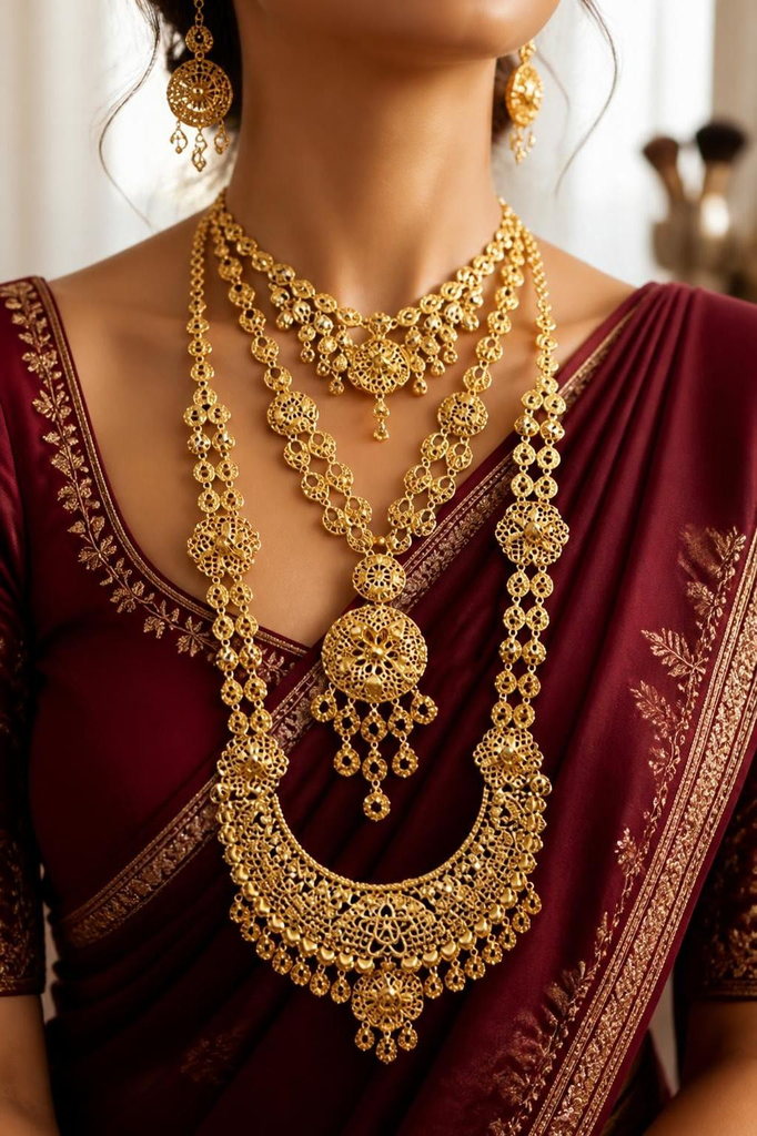 AI Generated Combo Set NK-LH-UH – Bridal Lifestyle Worn Shot