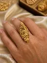 AI Generated Rani Style Long Ring with Floral Jaali Design - Lifestyle Product Shot