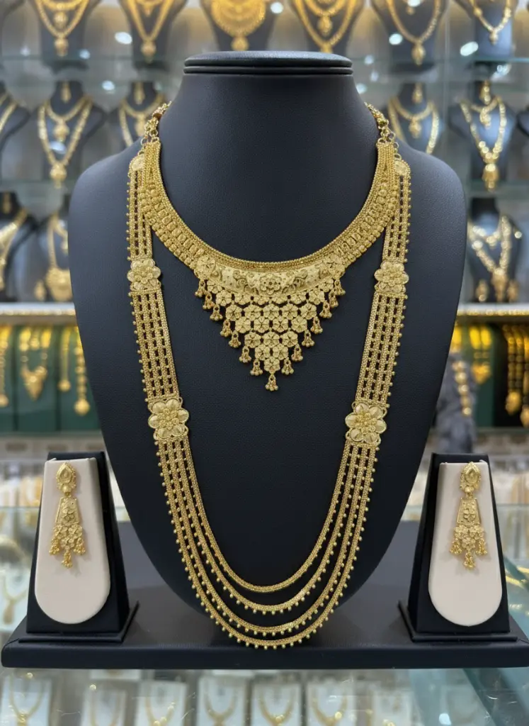 AI Generated Combo Set Z-NK-RH-G – showroom mannequin product photo