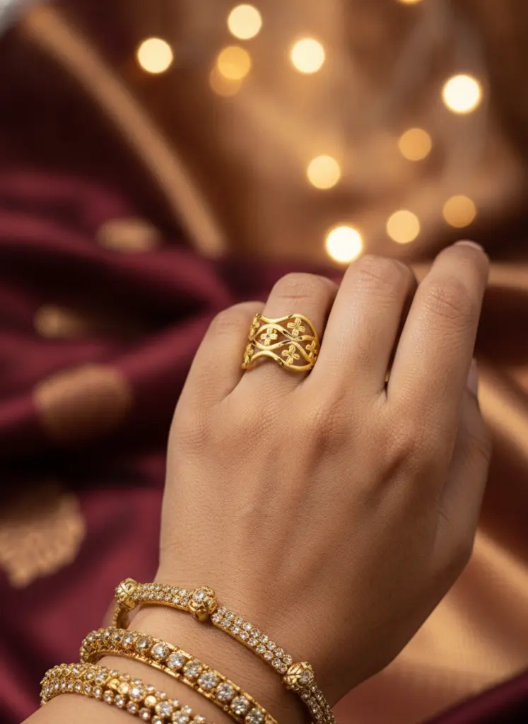 AI Generated Ring DN 4 - Festive lifestyle product shot