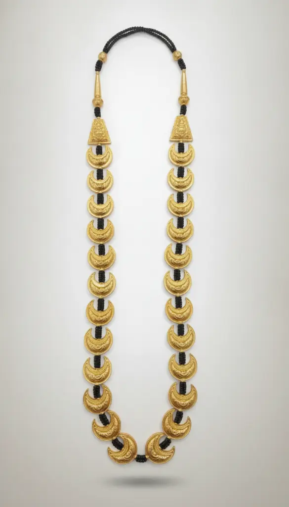 AI Generated Enhanced Chandtara Galsar Necklace - Clean studio background