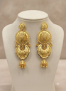 AI Generated 22k Gold Plated Chand Bali Earrings Professional Display