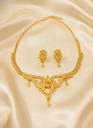 AI Generated Gold Plated Floral Necklace Set