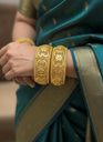 AI Generated 22k Gold Plated Bangles Worn on Wrist