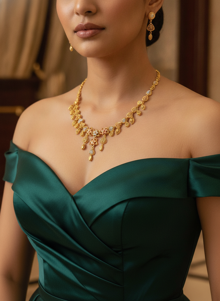 AI Generated Luxury Lifestyle Image for Necklace Set D No 50225 2