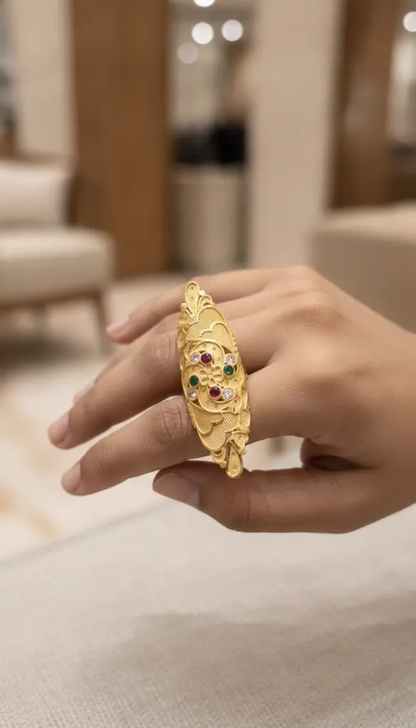 AI Generated Gold Plated Ring 1 Lifestyle Shot