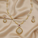 AI Generated Professional Studio Shot of Diamond Lattice Leaf Set
