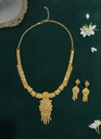 Gold Plated Floral Necklace & Earring Set