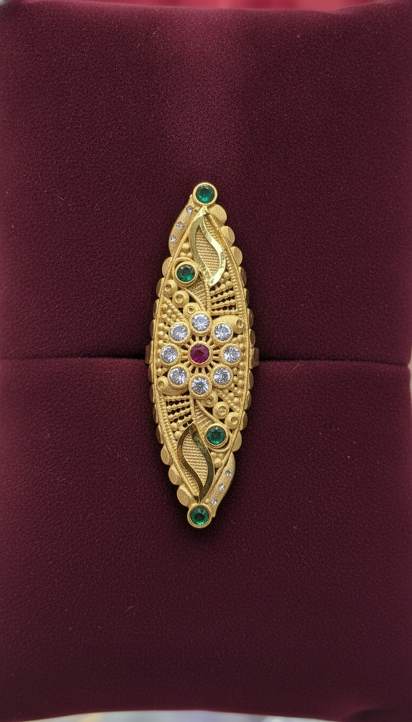 1-Gram Gold-Plated Traditional Long Ring 3
