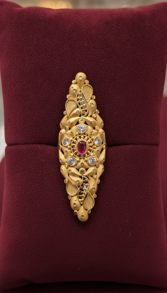 1-Gram Gold-Plated Traditional Long Ring 4